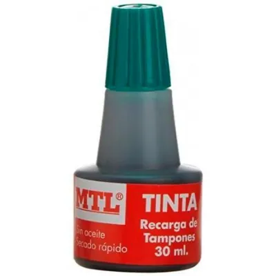 Mtl Tinta De Sellar Para Recarga De Tampones 30Ml Verde