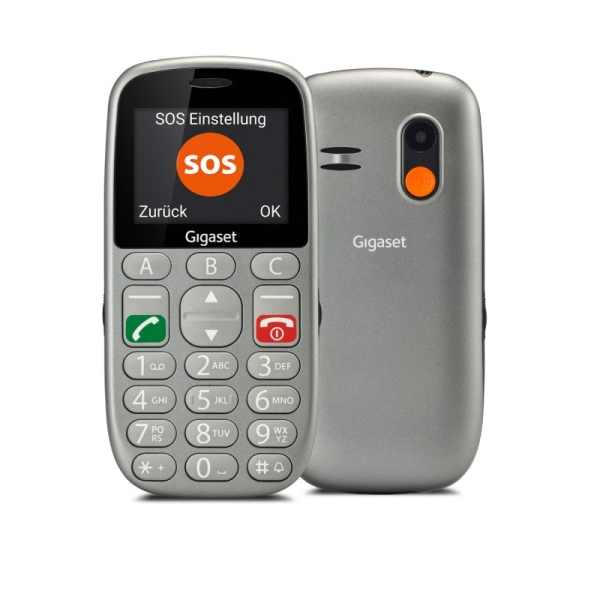 Gigaset Gl390 Telefono Movil Para Mayores Pantalla 2.2" - Camara 0.3Mp - Base De Carga - Color Gris
