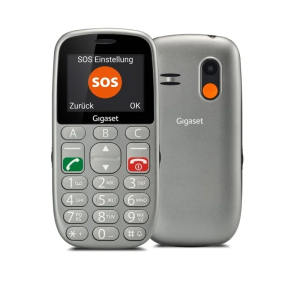 Gigaset Gl390 Telefono Movil Para Mayores Pantalla 2.2" - Camara 0.3Mp - Base De Carga - Color Gris