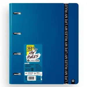 Carchivo Carpeblock 360 My Rules Recambio 100H A4 5x5 90gr 4 Separadores Deep Blue