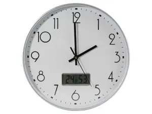 Bismark Reloj Oficina Digital con Marcador de Temperatura y Humedad - Blanco
