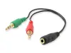 EQUIP Cable Audio Mini Jack 3.5mm Hembra a 2 Jack 3.5mm Macho