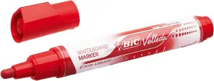 Bic Velleda Liquid Ink Marcador para Pizarra - Punta Media - Trazo 2.3mm - Tinta Liquida con Base de Alcohol - Color Rojo