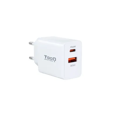Cargador Usb Tooq Tqwc-2Sc04Wt Usb-C+Usb-A 4.8A (20W) Total Color Blanco
