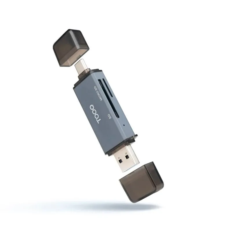 TOOQ Lector De Tarjetas Externo TQR-3001G USB-C y USB-A