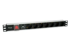 Equip Regleta de Alimentación Rack 19" 1U 7 Tomas con Interruptor y Protección Sobretensión