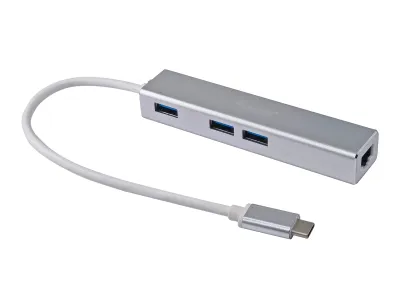 EQUIP Adaptador USB-C a 3xUSB-A 3.0 y 1x1Gb RJ45
