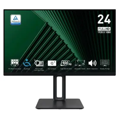 MSI MP245PG Monitor 23.8" 100Hz VGA HDMI DP MM AA