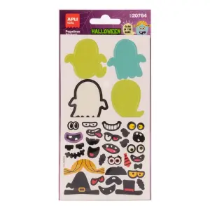 Apli Kids Pack de 66 Pegatinas de Halloween que Brillan en la Oscuridad