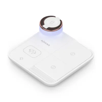 Aisens Cargador Inalambrico 15W - USB-C - Protocolo Qi - Moviles, Apple Watch y Auriculares - Proteccion Contra Sobretension, Sobretemperatura y sobrecorriente - Color Blanco