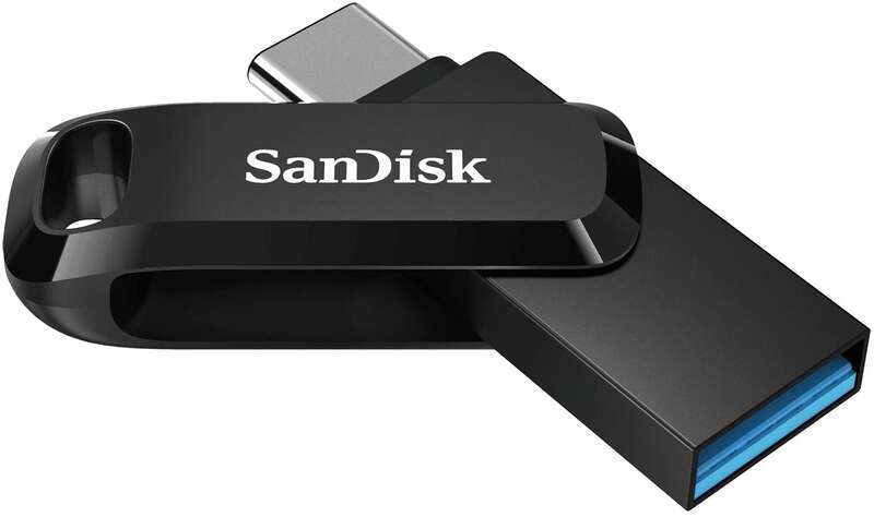 Sandisk Ultra Dual Drive Go Memoria Usb-C Y Usb-A 256Gb - Hasta 150Mb/S De Lectura - Color Negro (Pendrive)