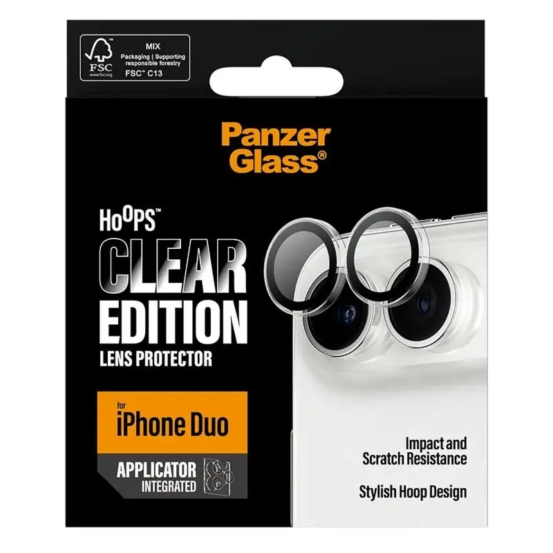 PanzerGlass Hoops Camera Protector para iPhone Duo Transparente