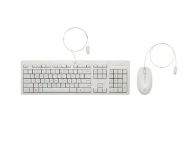 HP 225 Combo Teclado y Ratón USB G2 - Tecla Copilot - 1200 DPI - Color Blanco