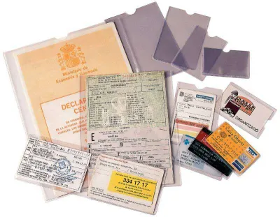 Esselte Pack de 100 Portacarnets 93x138mm Transparente Acabado Liso
