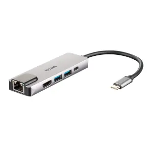 DLINK Docking USB-C DUB-M520 con HDMI 4K, 2xUSB-A 3.0, USB-C PD 60W, RJ45 1Gb