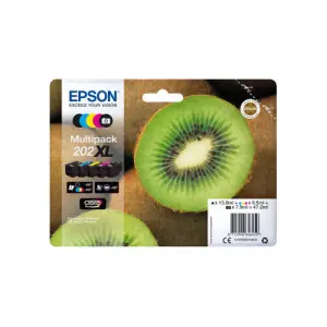 Epson 202XL Pack de 5 Cartuchos de Tinta Originales para Impresoras