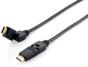 CABLE HDMI EQUIP HDMI 2.0 HIGH SPEED CON ETHERNET 3M CONECTORES PIVOTANTES 180º 119363