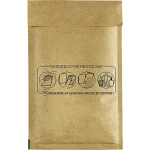 Fellowes Bankers Box Pack de 100 Bolsas de Burbujas Acolchada - Medida 120x210mm - Burbujas Internas para Amortiguacion - Ideal para Productos Fragiles - Tira Autoadhesiva para Cierre - Dimensiones Internas 12x21cm