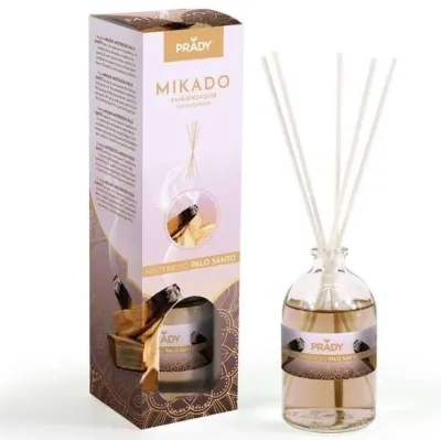 Prady Ambientador Mikado Palo Santo 100ml con Varitas Difusoras de Cristal