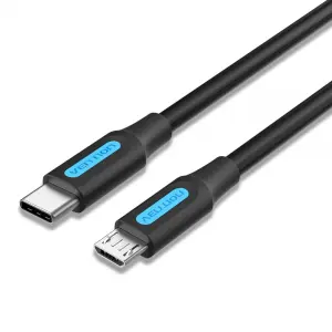 Vention Cable USB-C a MicroUSB Macho 1m 2A 10W 480Mbps Negro