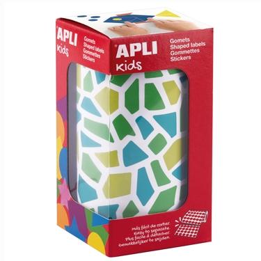 Apli Gomets Mosaicos Removibles 2460U 30 Hojas Tonos Azules Surtidos