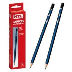 Mtl Lapiz Madera Grafito Hb -12U-