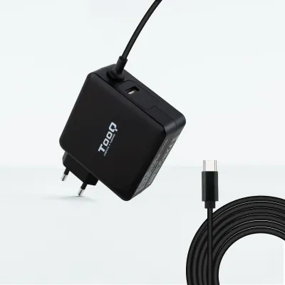 Cargador De Pared Tooq Tqlc-Usbc65Pd Usb-C Pd3.0 65W Color Negro