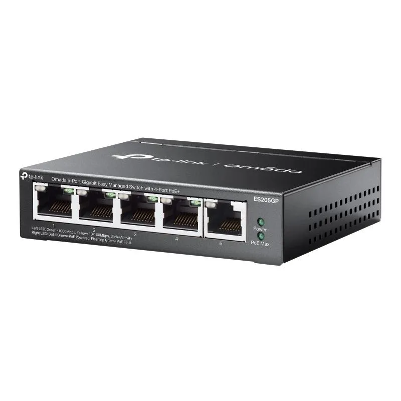 Tp-Link Es205Gp Switch 4Xgb Poe+ 1Xgb 65W Desktop