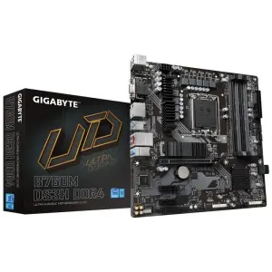 GIGABYTE B760M DS3H DDR4 Placa Base, Soporta CPUs Intel Core 14ª Gen, 2xPCIe 4.0, LAN 2.5GbE, USB 3.2 Gen2
