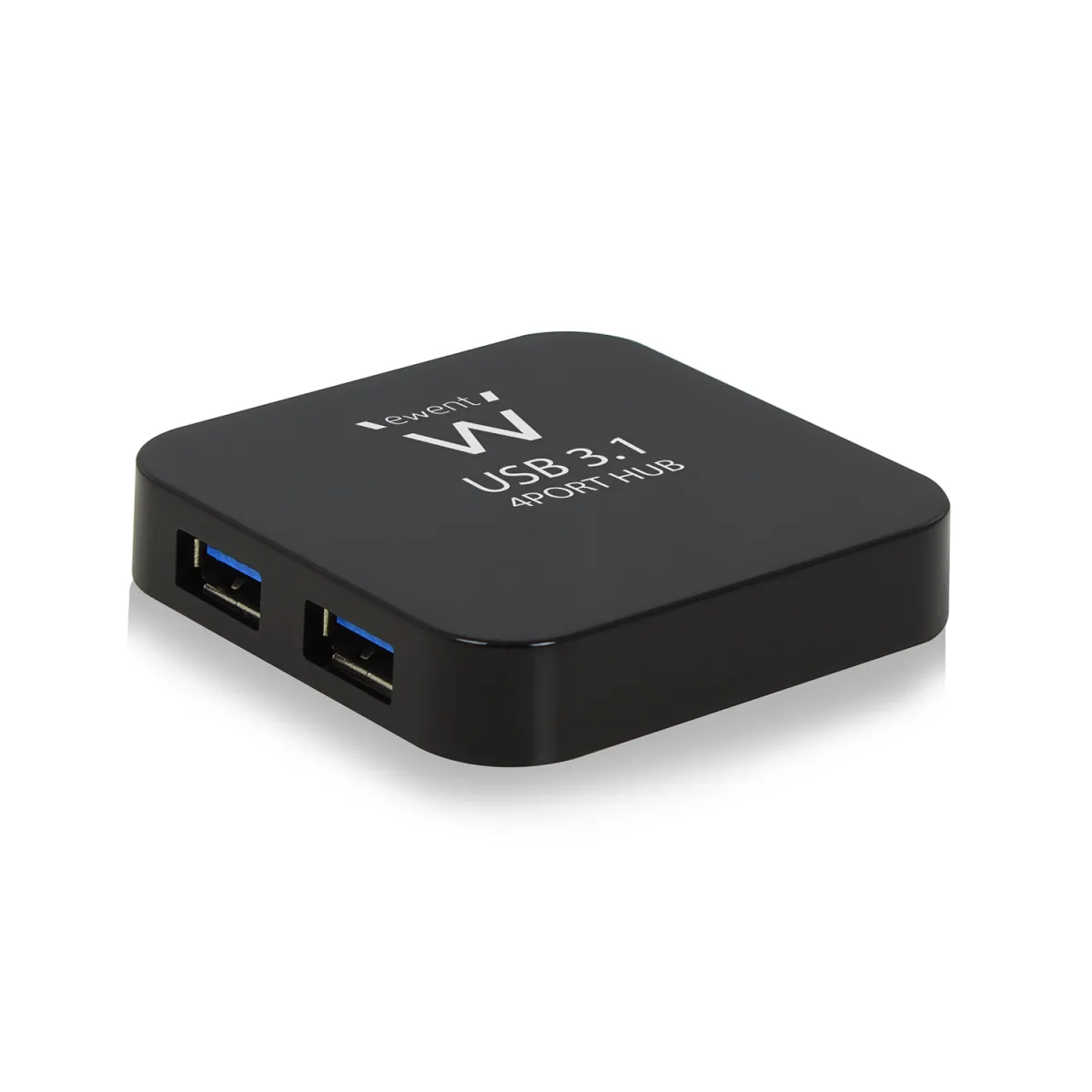 Ewent Hub USB 4 en 1 con Alimentación Externa - USB 3.2 Gen1 - 52.5cm - Negro