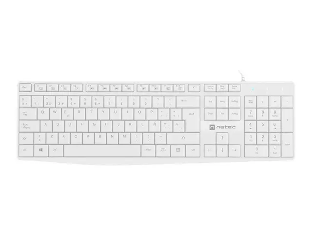 NATEC Teclado Universal USB QWERTY Español Blanco NKL-1949