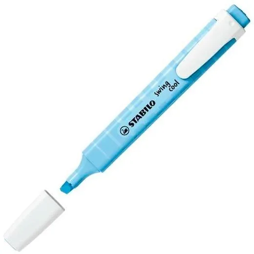 Stabilo Marcador Fluorescente Swing Cool Pastel Azul Ventoso Caja 10 Ud