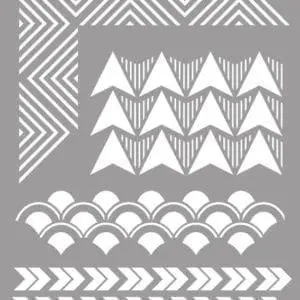 LA PAJARITA STENCIL ST-21 PLANTILLA DECORATIVA MODELO GEOMETRIC