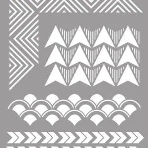 La Pajarita Stencil St-21 Plantilla Decorativa Modelo Geometric