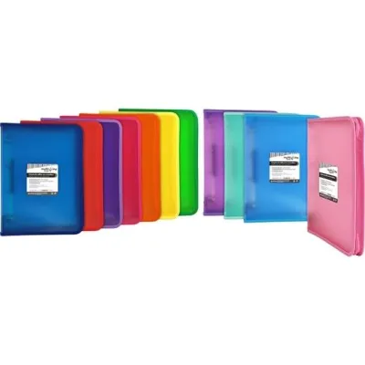 Grafoplás Carpeta Anillas 4x25mm Con Cremallera A4+ PP Multiline Rayado Vertical Azul