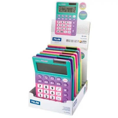 Milan Calculadora 12 Dígitos Sunset - Caja Expositora 6 Unidades