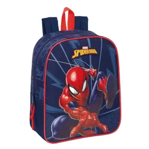 Safta Mochila Guardería Spider-Man Adaptable a Carro 6L Azul Marino 220x100x270mm