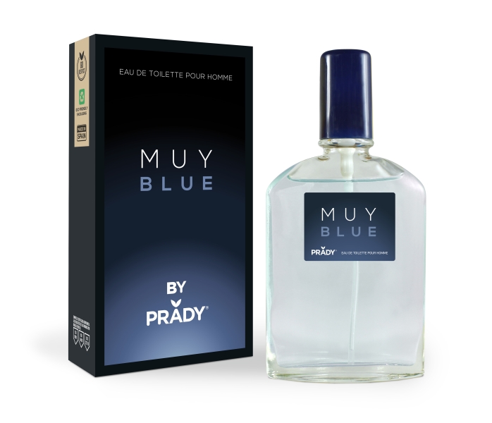 Prady Colonia De Hombre Muy Blue - Frasco De 90 Ml - Spray Pulverizador