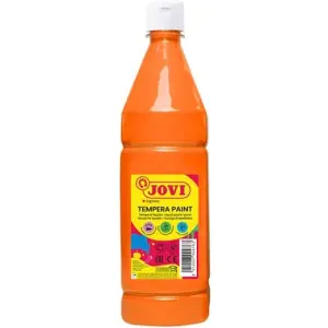 Jovi Tempera Paint 1000ml - Base Agua, Color Naranja, Secado Rápido, Alto Poder Cubriente