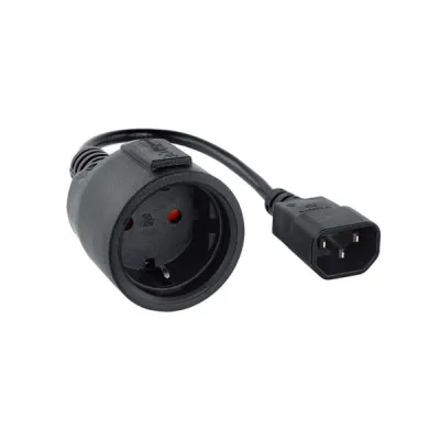 Nanocable Cable Adaptador C14 Macho a CEE7 Hembra 16A 0.25m Negro