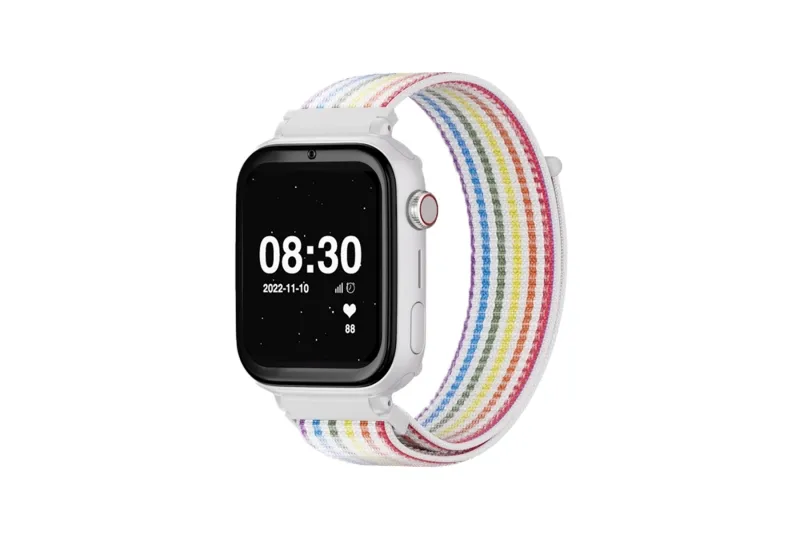 Savefamily Reloj Inteligente Smartwatch Infantil Savewatch Plus Con Gps Y Llamada - Ip67 - Boton Sos - Carcasa Blanca - Correa Tela Unicornio