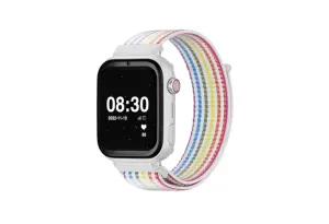 Savefamily Reloj Inteligente Smartwatch Infantil SaveWatch Plus con GPS y Llamada - IP67 - Boton SOS - Carcasa Blanca - Correa Tela Unicornio