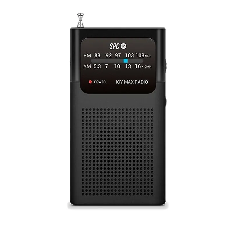 SPC Icy Max Radio Portátil Analógica FM/AM con Entrada Jack 3.5mm y Antena Telescópica