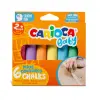 Carioca Tizas Maxi Multicolor Pack de 6 - Sin Polvo, Lavables y Fáciles de Borrar