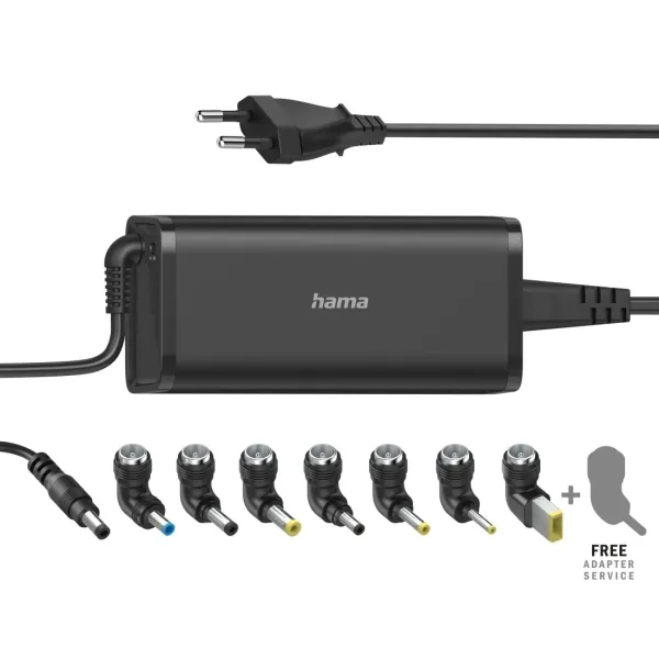 Hama Fuente de Alimentación Universal para Portátil 90W 15-19V Cable 1.2m Negro
