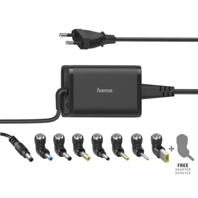 Hama Fuente de Alimentación Universal para Portátil 65W 15-19V Cable 1.2m Negro
