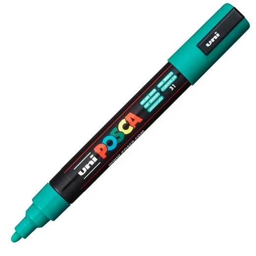Posca Marcador  Pc-5M No Permanente Punta Forma De Bala 1,8 - 2,5 Mm Verde Esmeralda