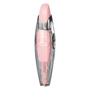 Dohe Cinta Correctora 5mm x 6m Pulsador Retráctil Recargable Ergonomico Rosa