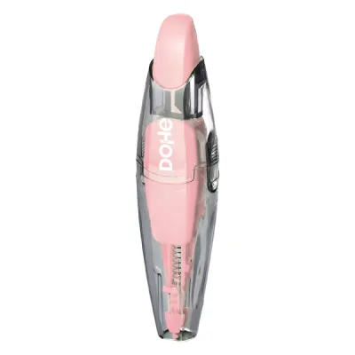 Dohe Cinta Correctora 5mm x 6m Pulsador Retráctil Recargable Ergonomico Rosa