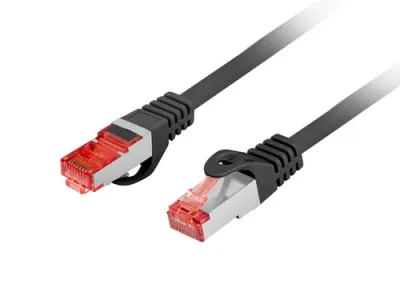 Lanberg Cable de Red Cat6 F/UTP Negro 0,25 m PCF6-10CU-0025-BK